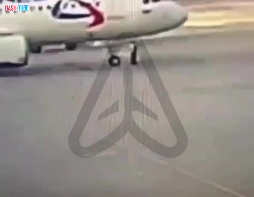  Видео наезда самолета на техника в Кольцово