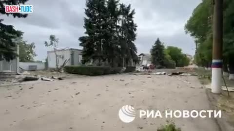⁣ Кадры разрушений на Херсонщине, где утром под украинский удар попало здание Пенсионного фонда