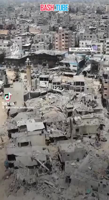 ⁣ Обстановка в жилых массивах сектора Газа от Al-Jazeera