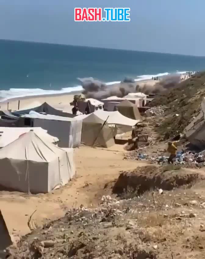 ⁣ ВВС Израиля нанесли серию авиаударов по палаточным лагерям беженцев по всему сектору Газа, включая побережье
