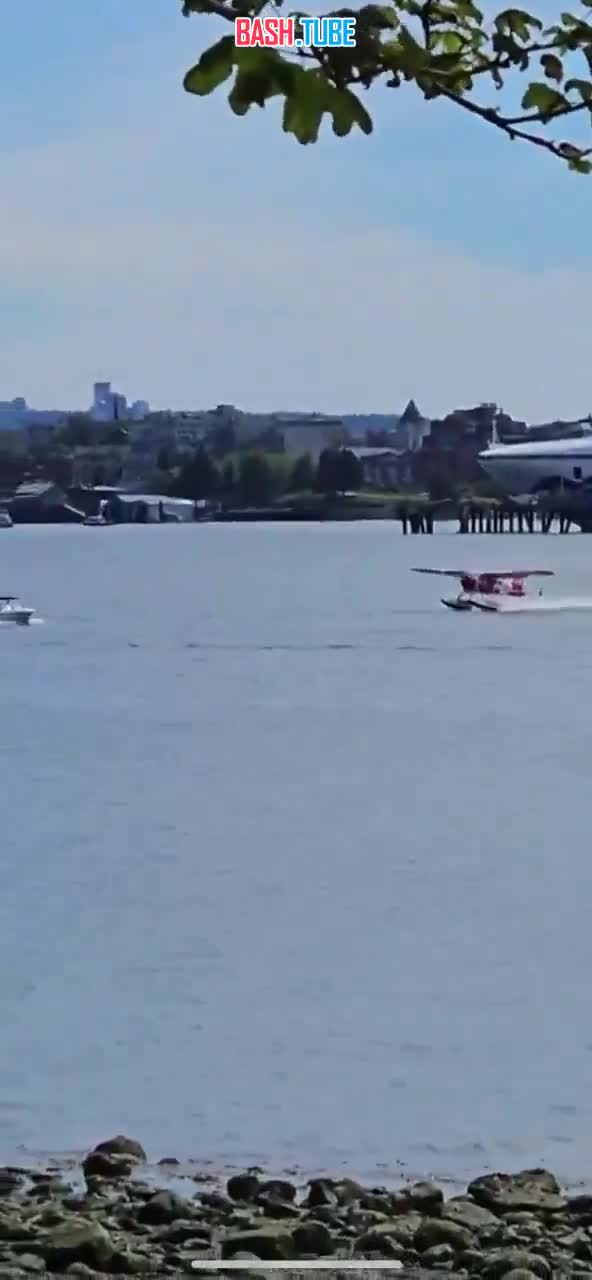 ⁣ Гидросамолет и пассажирский катер столкнулись во время взлета в Ванкувере, Канада