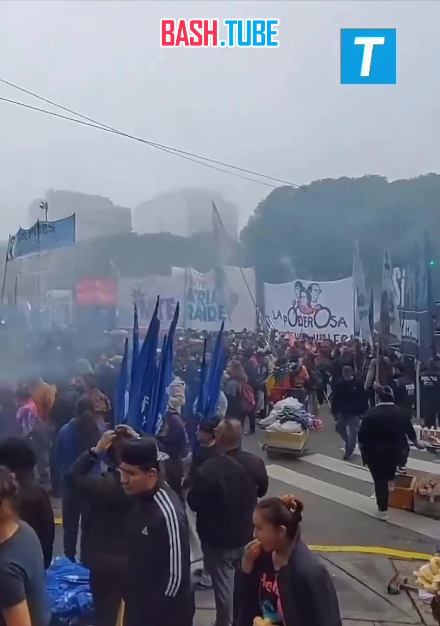 ⁣ В Аргентине проходят протесты против реформ Хавьера Милея