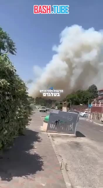 ⁣ Крупный пожар вспыхнул в израильском городе Цфат на севере Израиля