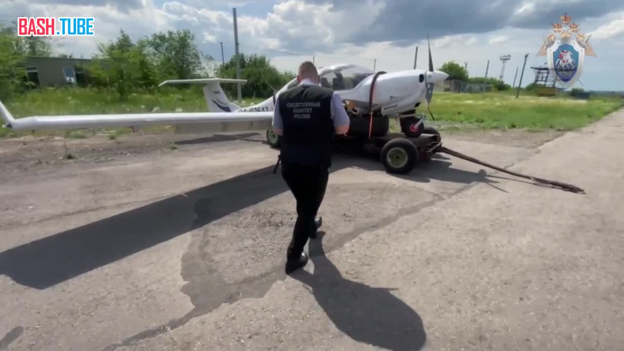 ⁣ Учебный самолет повредился при посадке в Ульяновской области
