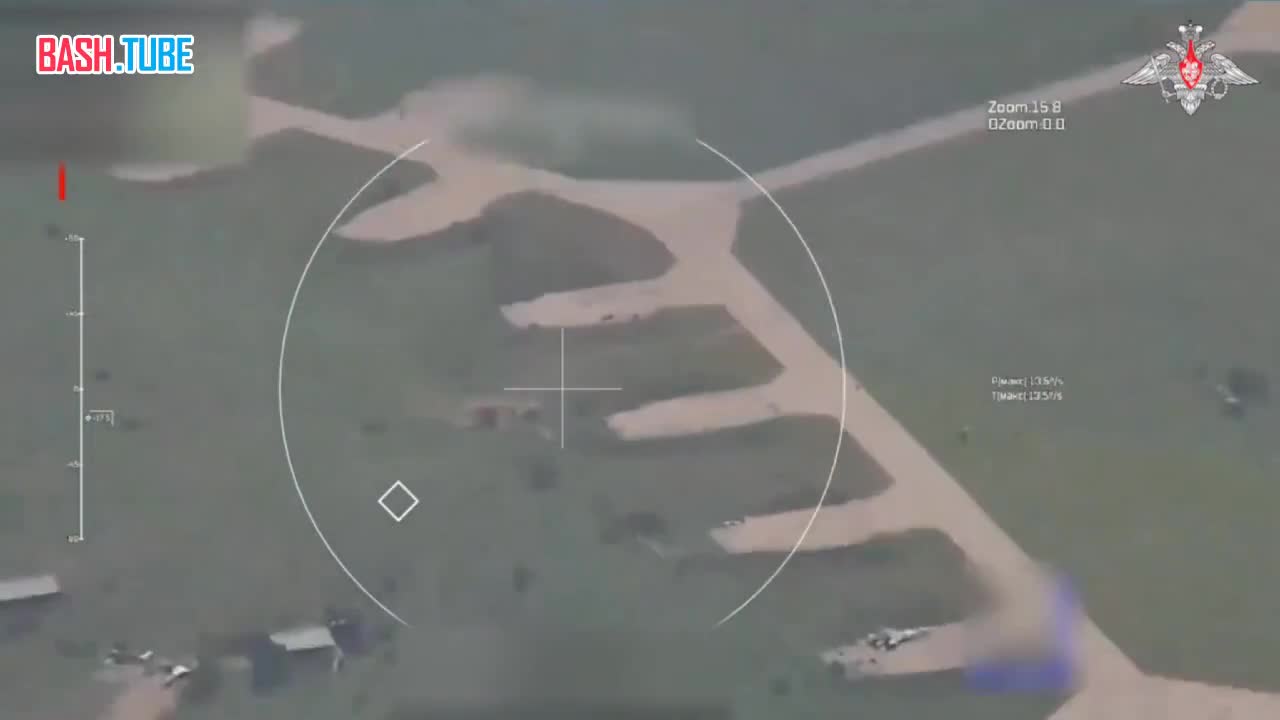 ⁣ Кадры объективного контроля уничтожения самолетов ВСУ на аэродроме «Миргород» в Полтавской области