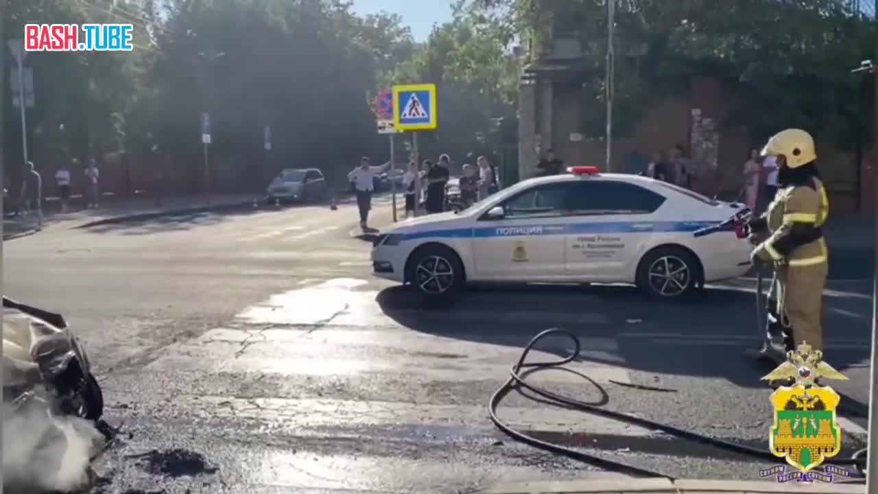  Водитель «Лады» сгорел в машине после столкновения с троллейбусом в центре Краснодара