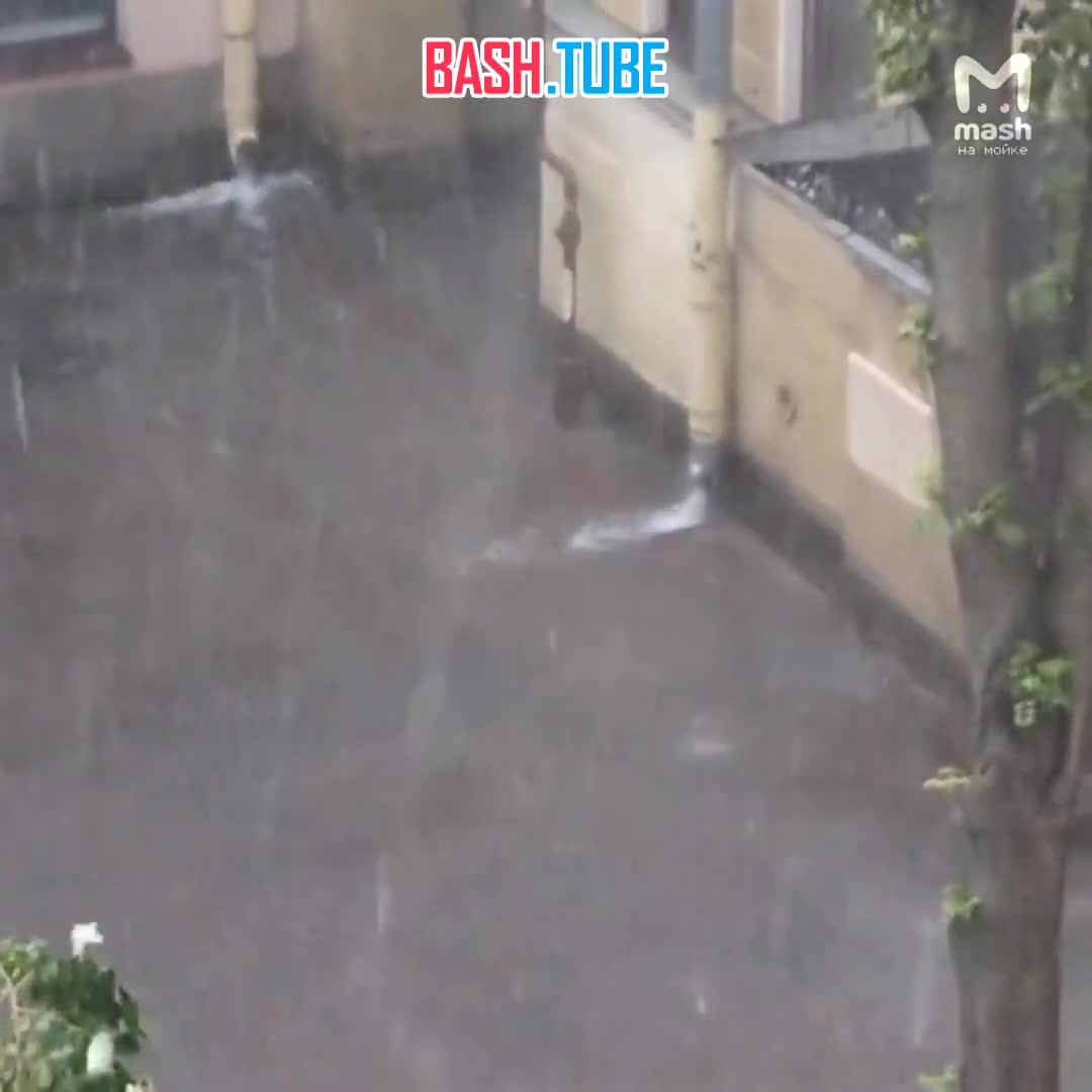  Лютый ливень обрушился на Питер - серьёзная водная стена сейчас сразу в нескольких районах