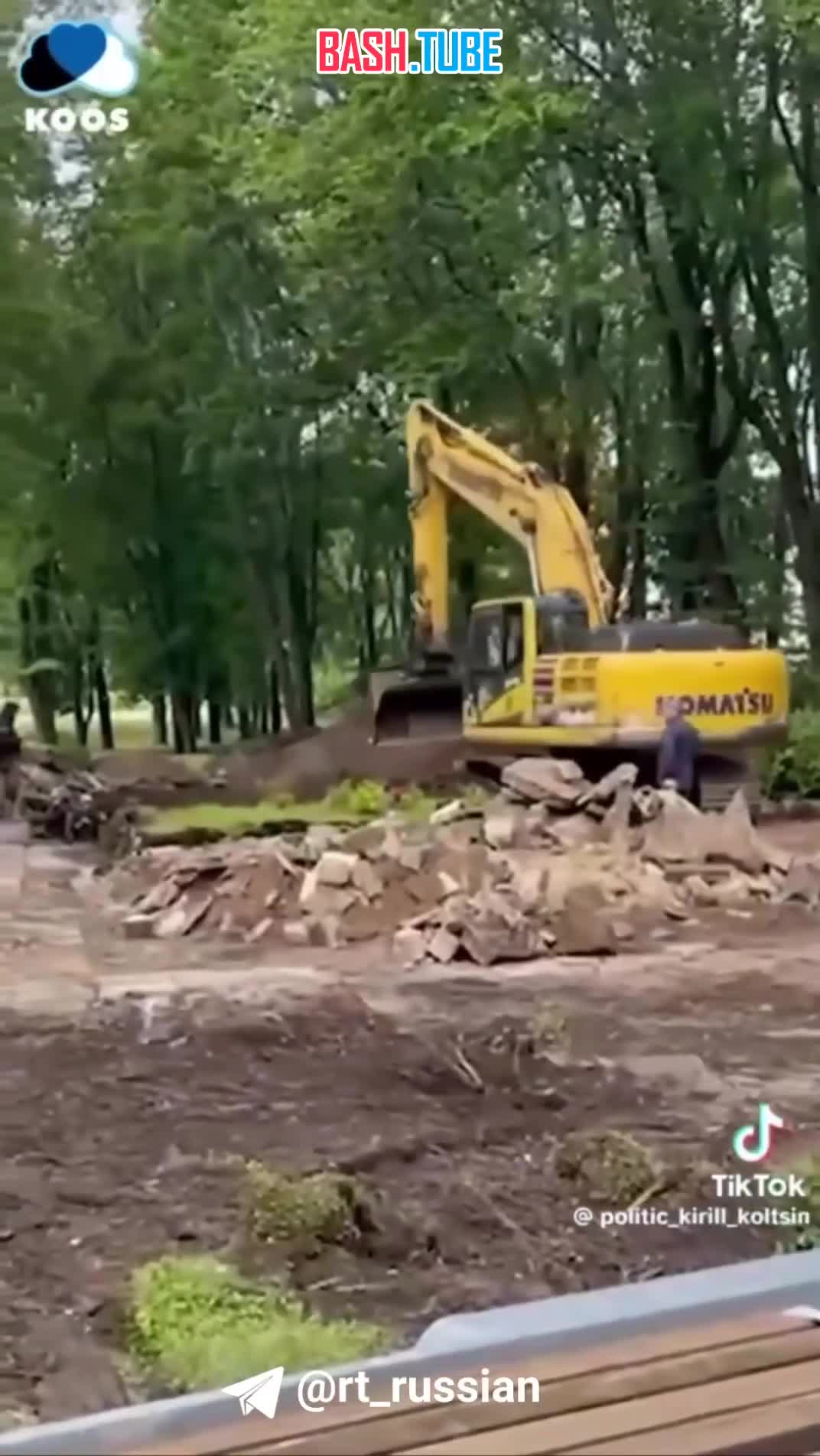  В эстонском городе Кохтла-Ярве экскаватором раскопали братскую могилу советских воинов