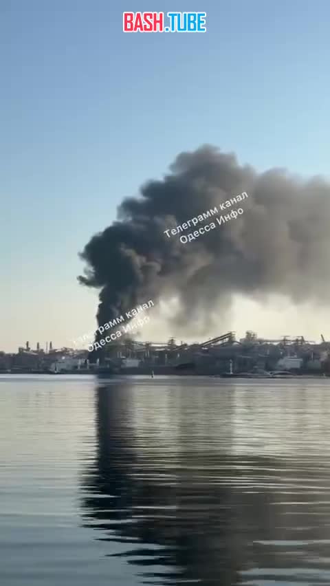  Масштабный пожар охватил порт в Черноморске Одесской области