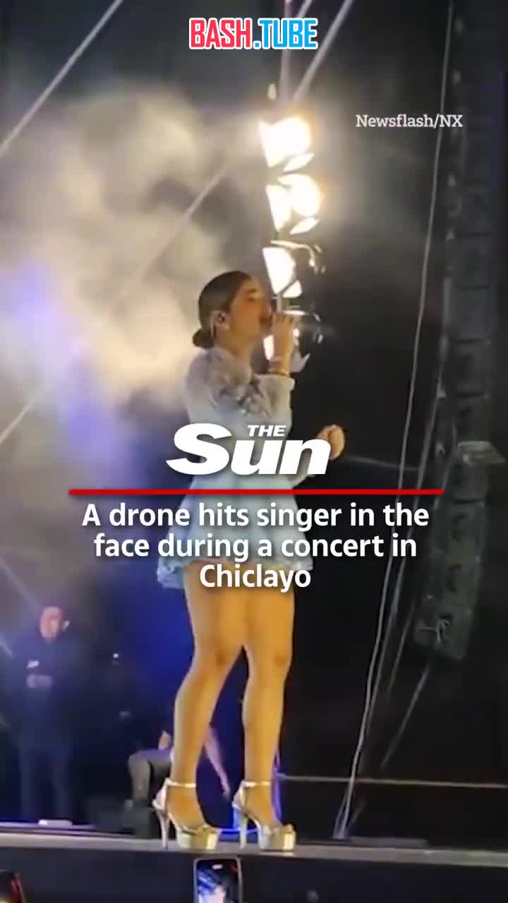  Дрон, снимавший видео, врезался в голову певицы в Перу. Лопасти закрутили волосы девушки и поранили лицо