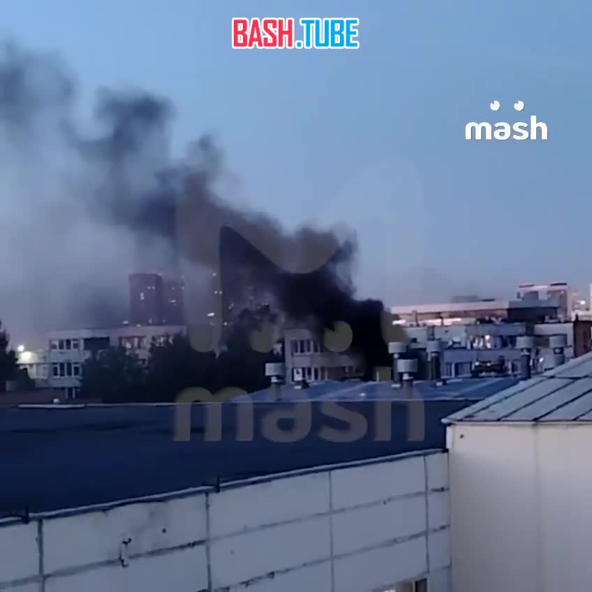  Пожар на заводе пива «Очаково» на улице Рябиновой в Москве, загорелся электротрансформатор