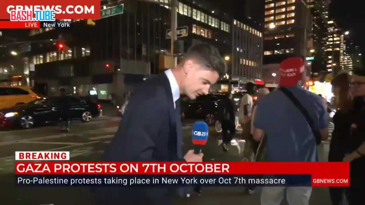  Протестующий на пропалестинском митинге в Нью-Йорке заявил, что борется за 50% трансгендерного руководства в Газе