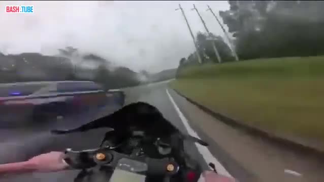  В США, в штате Джорджи копы жестко приняли местного мото-блогера, за попытку от них скрыться