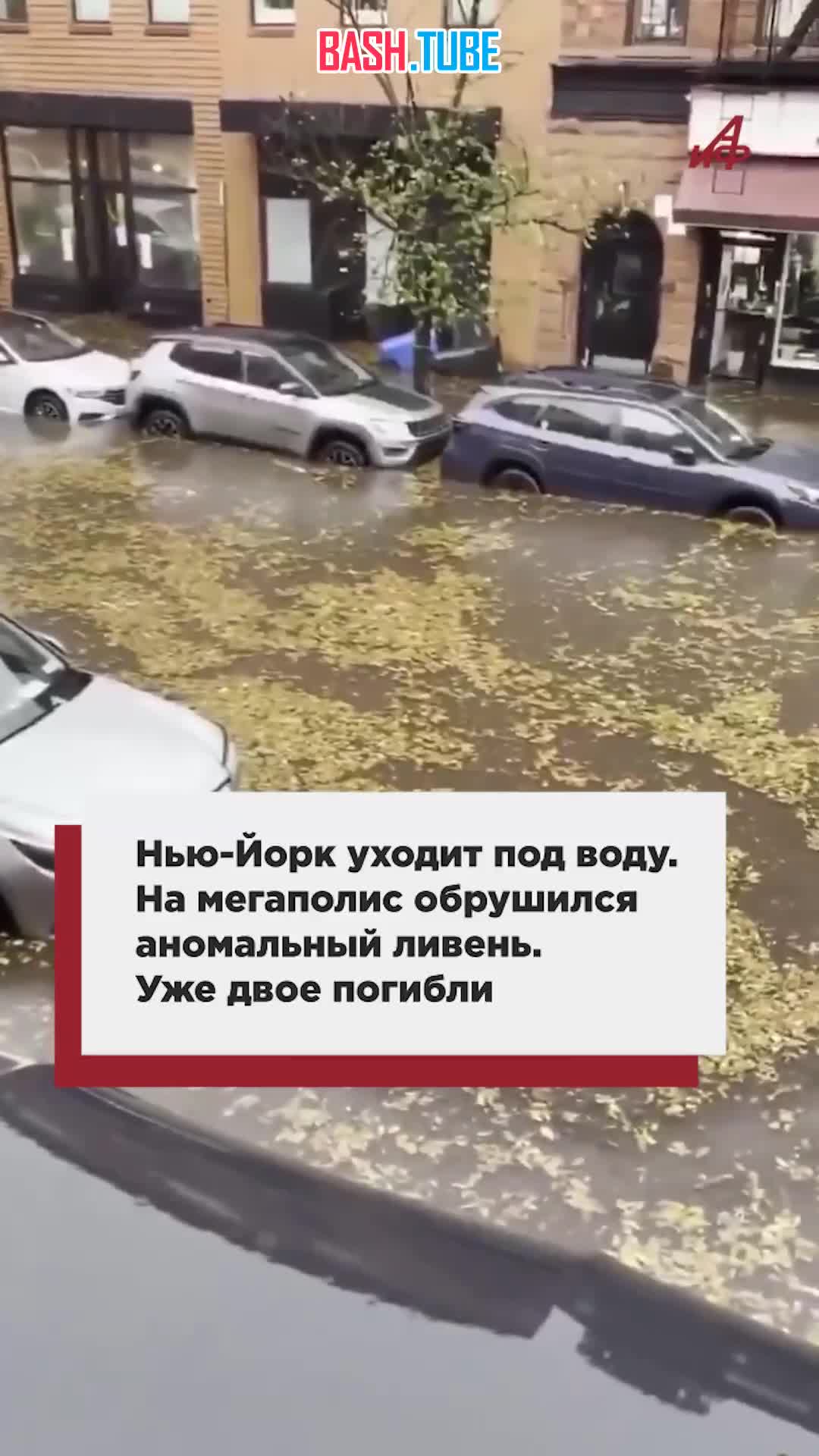  Нью-Йорк уходит под воду. На мегаполис обрушился аномальный ливень. Уже двое погибли