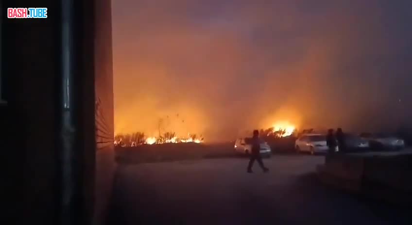  Поля горят в Белово и Юрге Кемеровской области - перехода на жилые дома нет