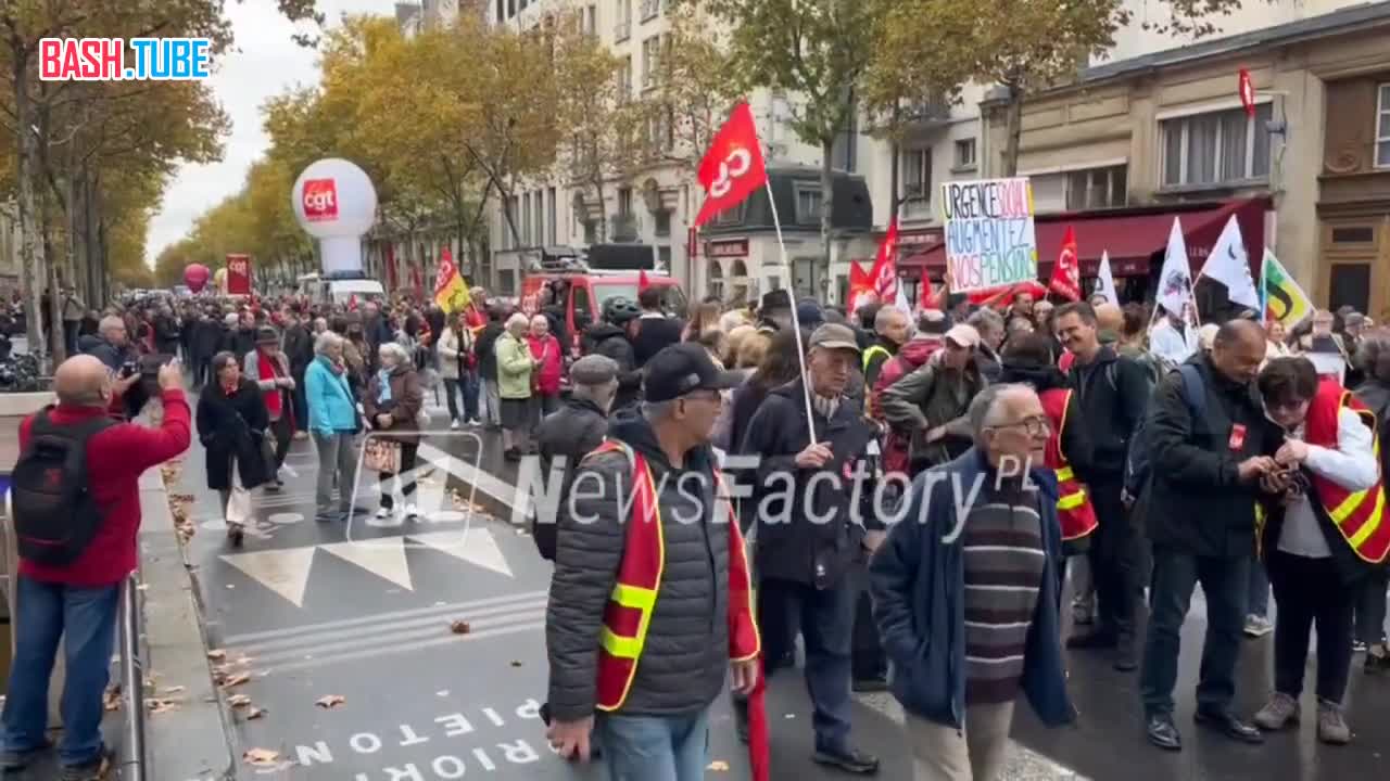  Во Франции активизировались протесты против сокращения социальных расходов и в поддержку достойных пенсий