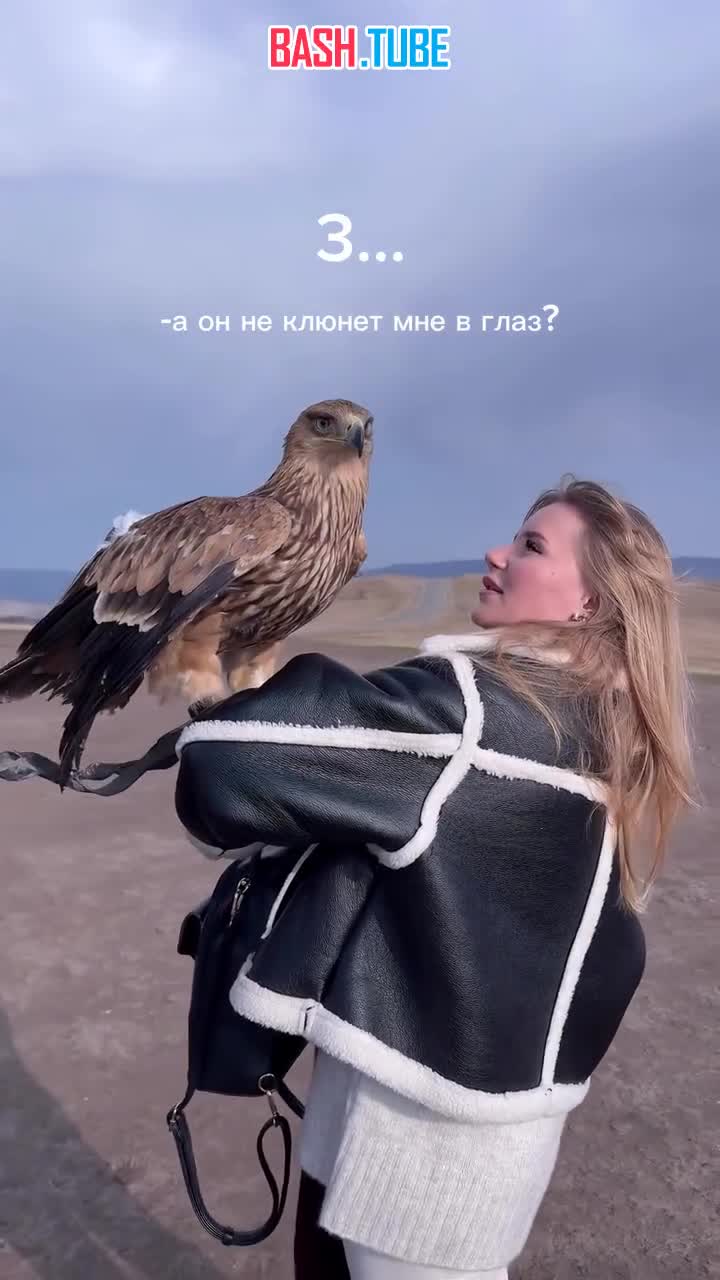  Ручной орёл чуть не лишил глаза девушку во время фотосессии