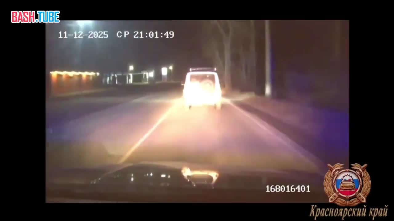  Ночная погоня: в Красноярском крае мужчину без водительских прав полиция остановила стрельбой по колесам
