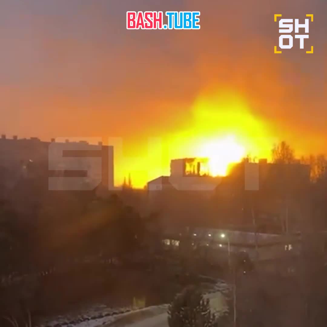  Мощный взрыв и пожар в пригороде Омска. Предварительно, рванул газ около посёлка Ростовка