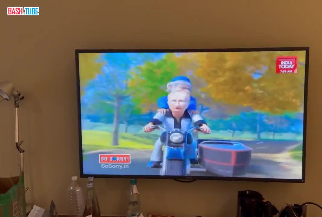  На индийском телеканале India Today показывают мультфильм с Путиным и Моди