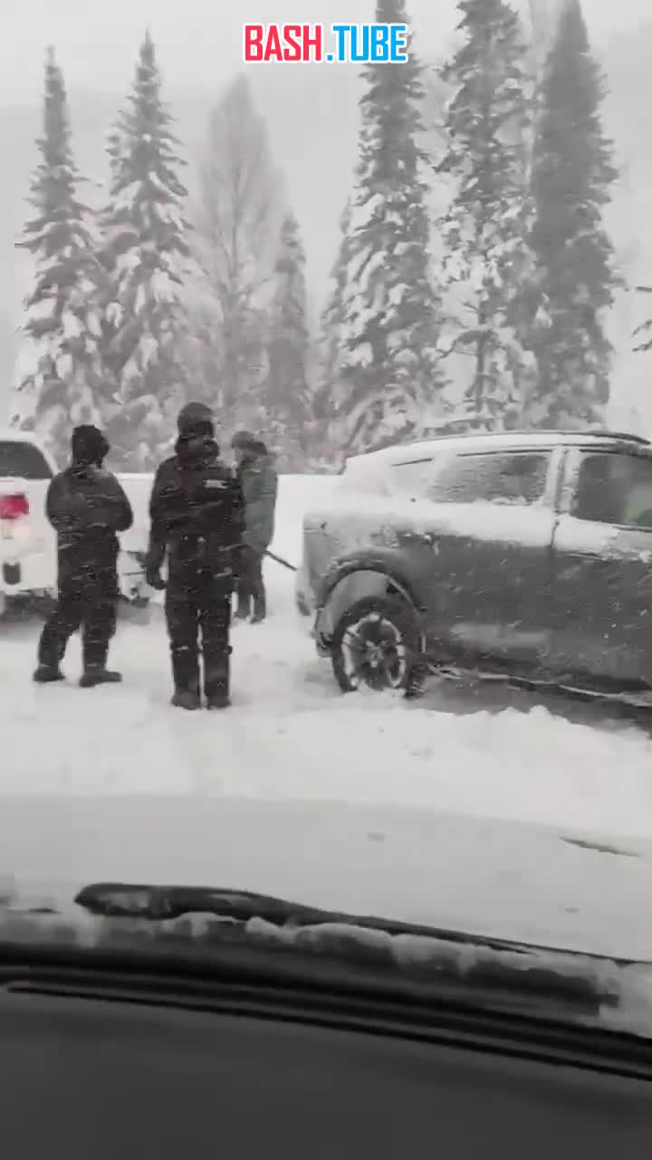  Курорт «Шерегеш» парализовало снегопадом: туристы заблокированы, дороги завалены, - СМИ