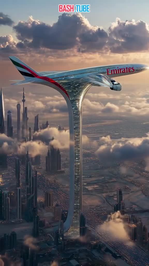  В Дубае за $3 млрд планируют построить Emirates Air Hotel - 580-метровый небоскрёб с настоящим A380 на крыше