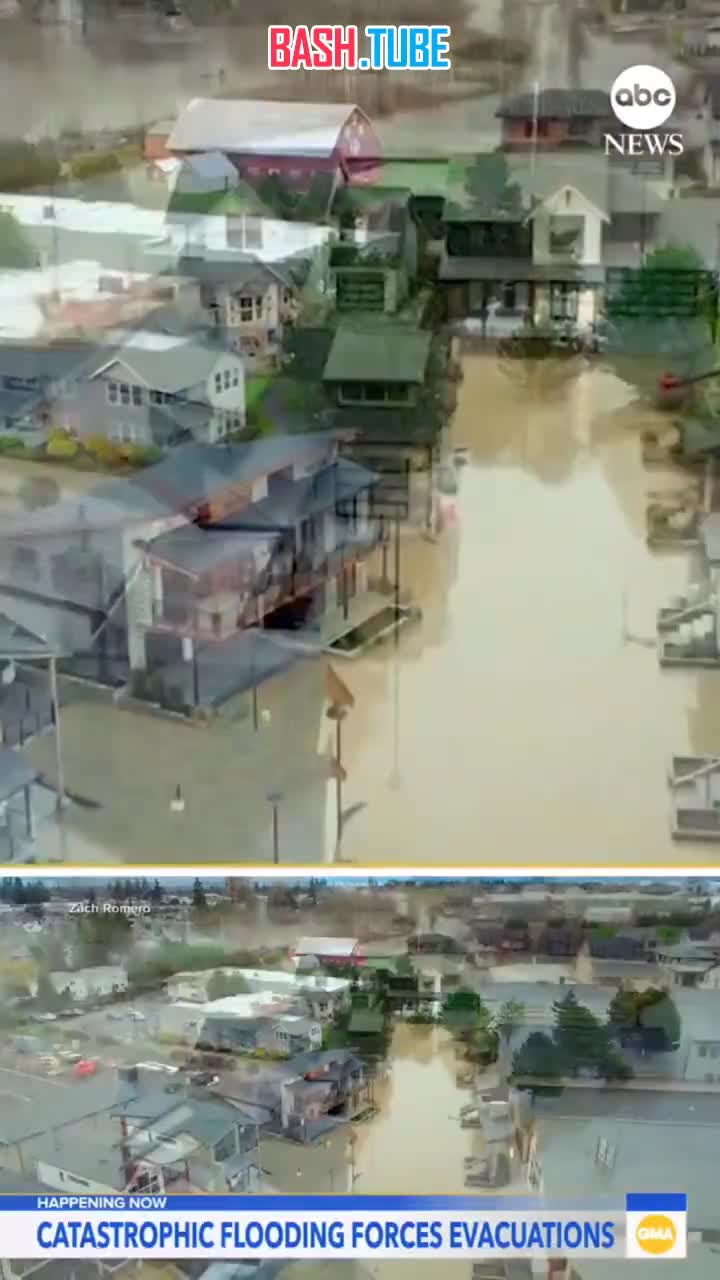  Около ста тысяч жителей штата Вашингтон в США находятся под предупреждением об эвакуации из-за сильных наводнений в регионе