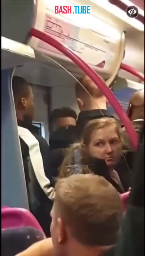  В Лондоне мигранта-дебошира вырубили с головы в вагоне