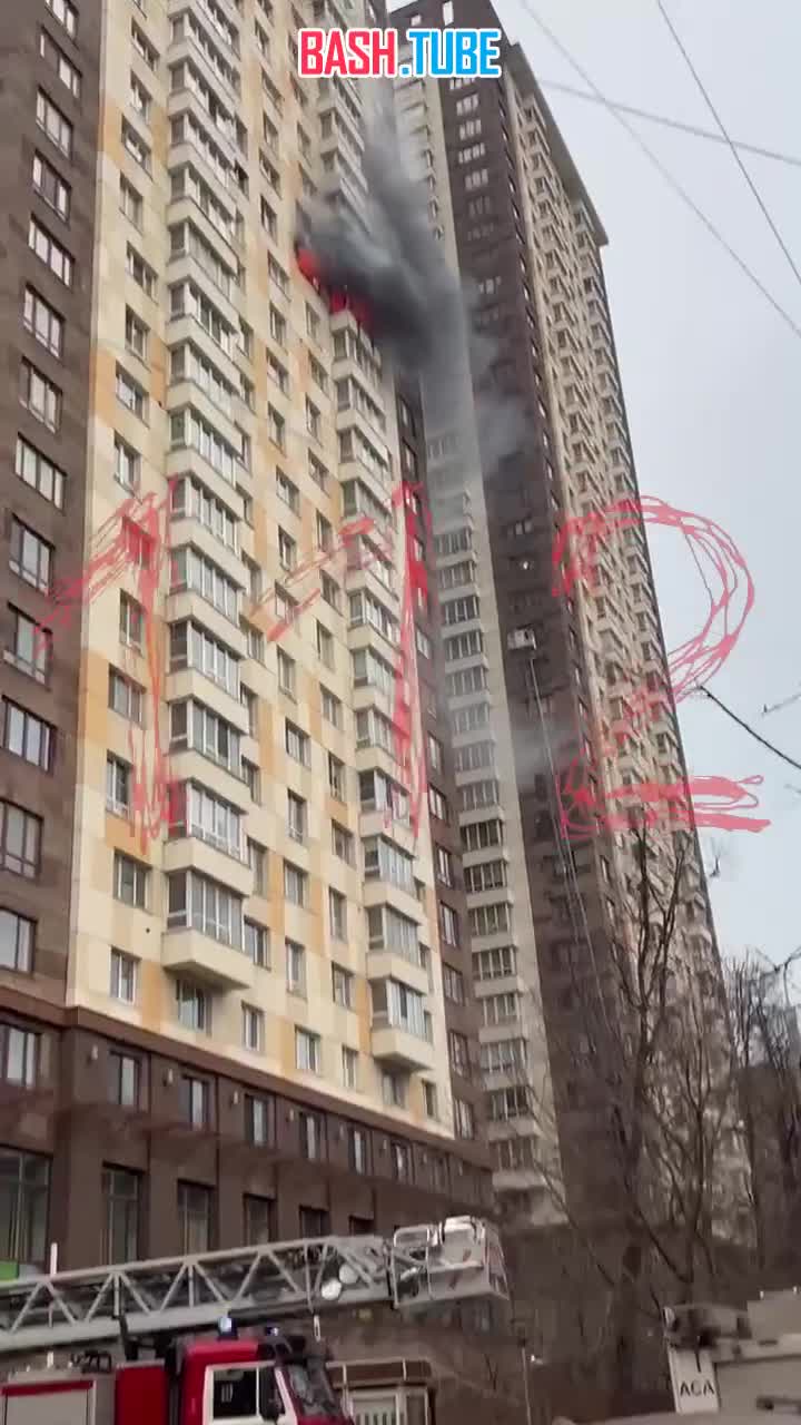 На востоке Москвы пожар на 15-м этаже многоэтажки