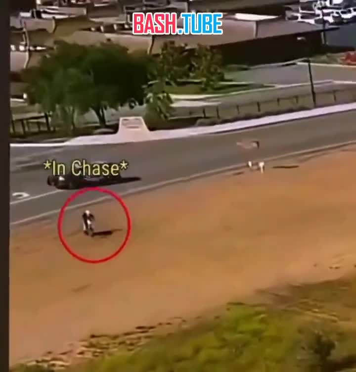  В США парень во время погони так не хотел попасться полиции, что совершил прыжок, подлетев на высоту более 10 метров