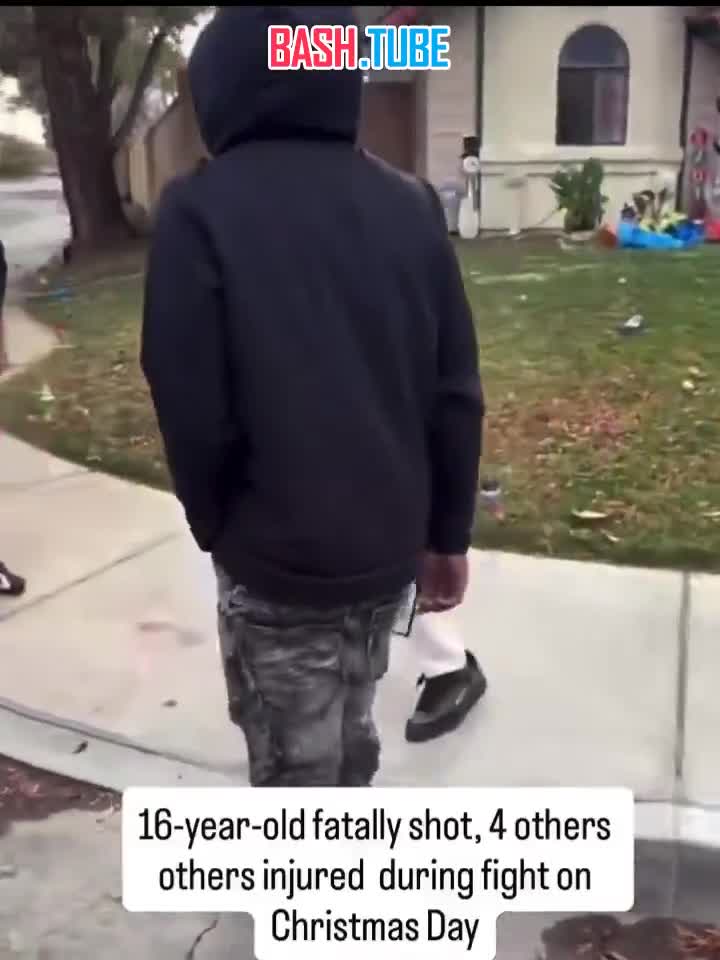  Разборка подростков в городе Ланкастер в Калифорнии, США