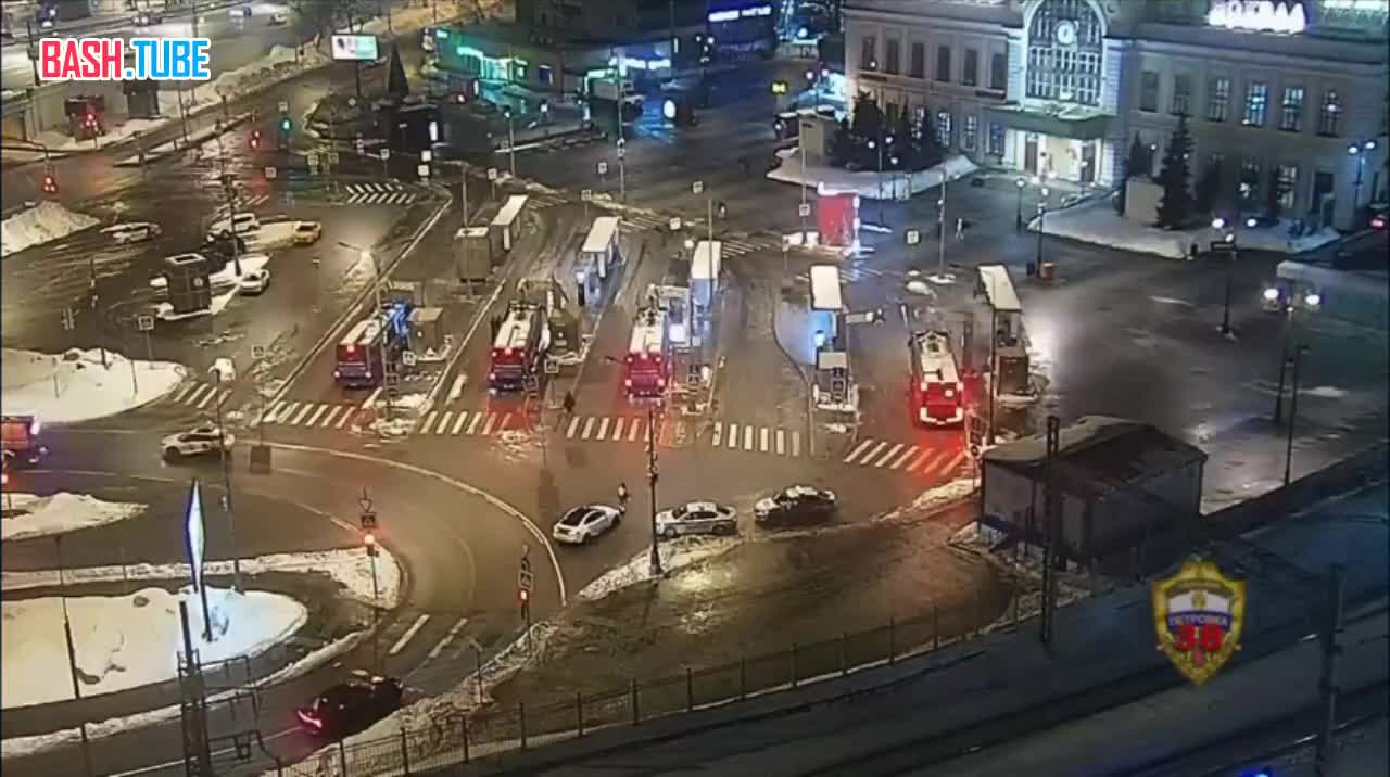  Кадры подрыва автомобиля ДПС на площади Савёловского вокзала