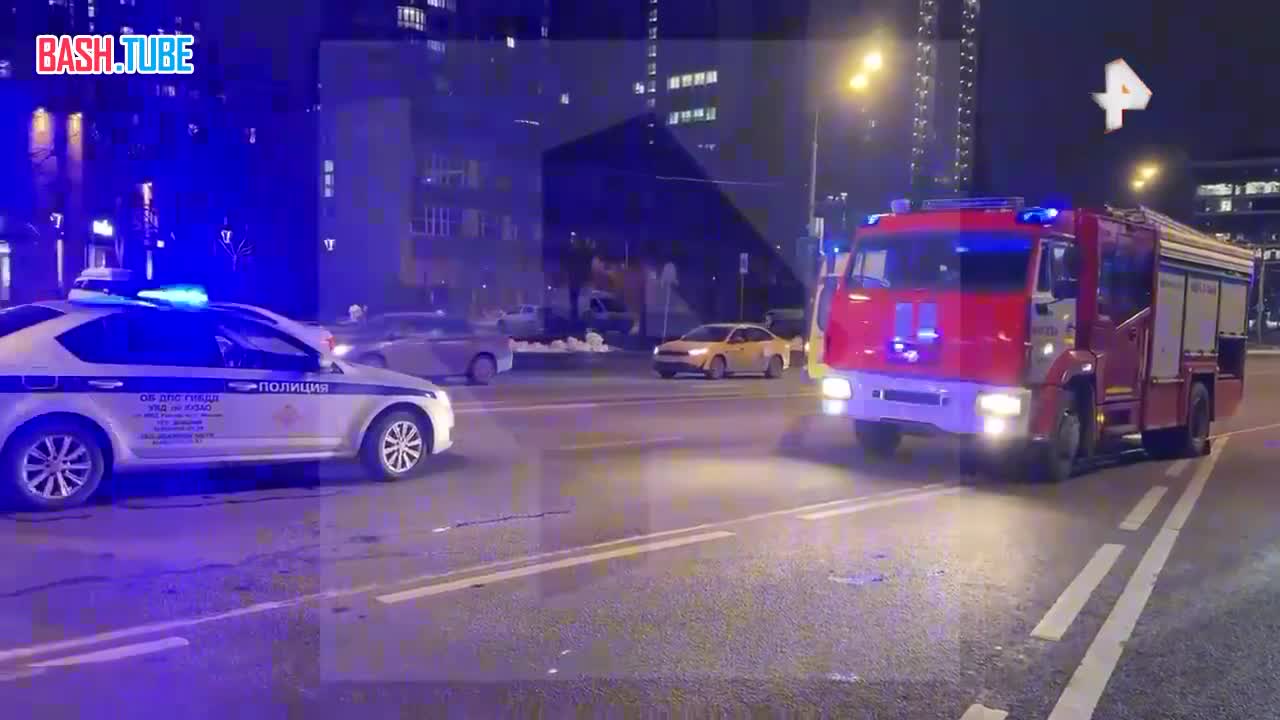  Машина скорой помощи перевернулась в результате ДТП в Москве