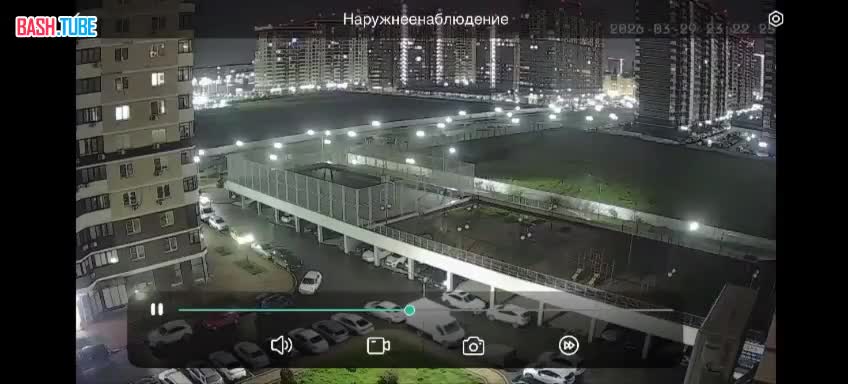  Момент прилёта вражеского беспилотника-камикадзе по многоэтажке в Краснодаре