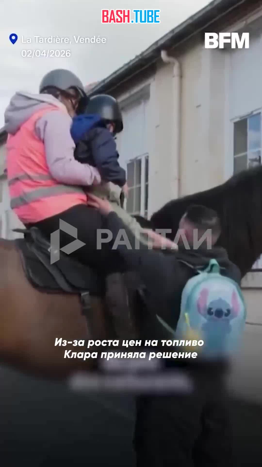  Француженка пересела с автомобиля на лошадь из-за повышения цен на бензин