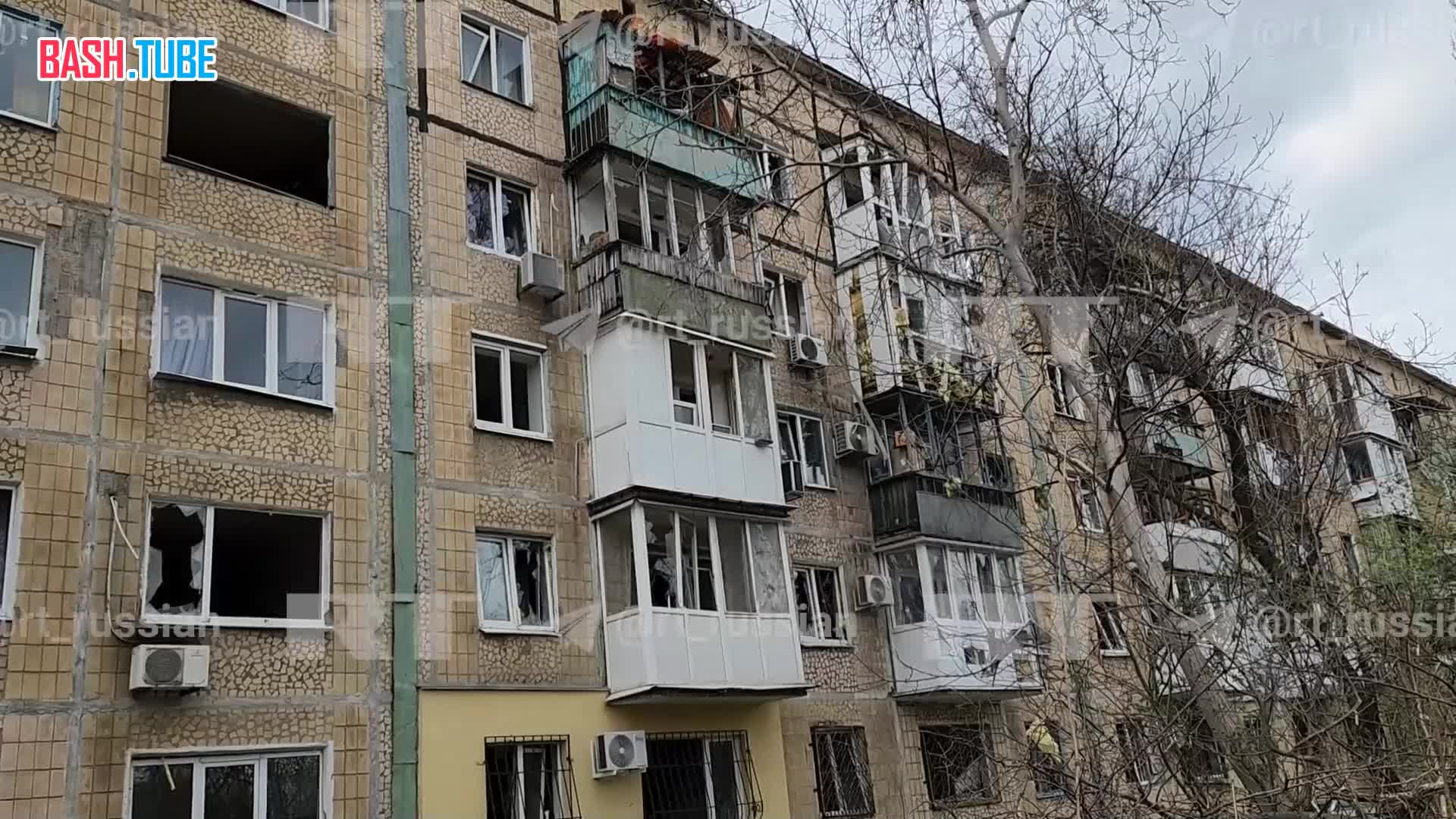  Пострадали два человека, почти всё здание осталось без окон, покорёжены балконы